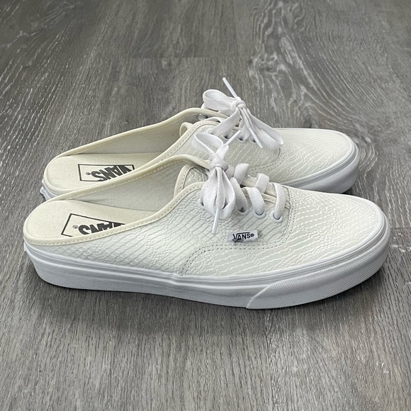 Vans Python White Mules Size 8.5 - Picture 3 of 7